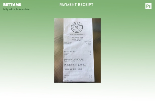 Шаблон за уплата на ресторанот Chipotle во модерен стил во САД